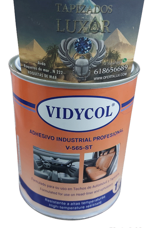 1Litro Pegamento (A Brocha) ALTA TEMPERATURA/ para pegar TECHOS, PUERTAS Y PILARES DE COCHE, Vidycol