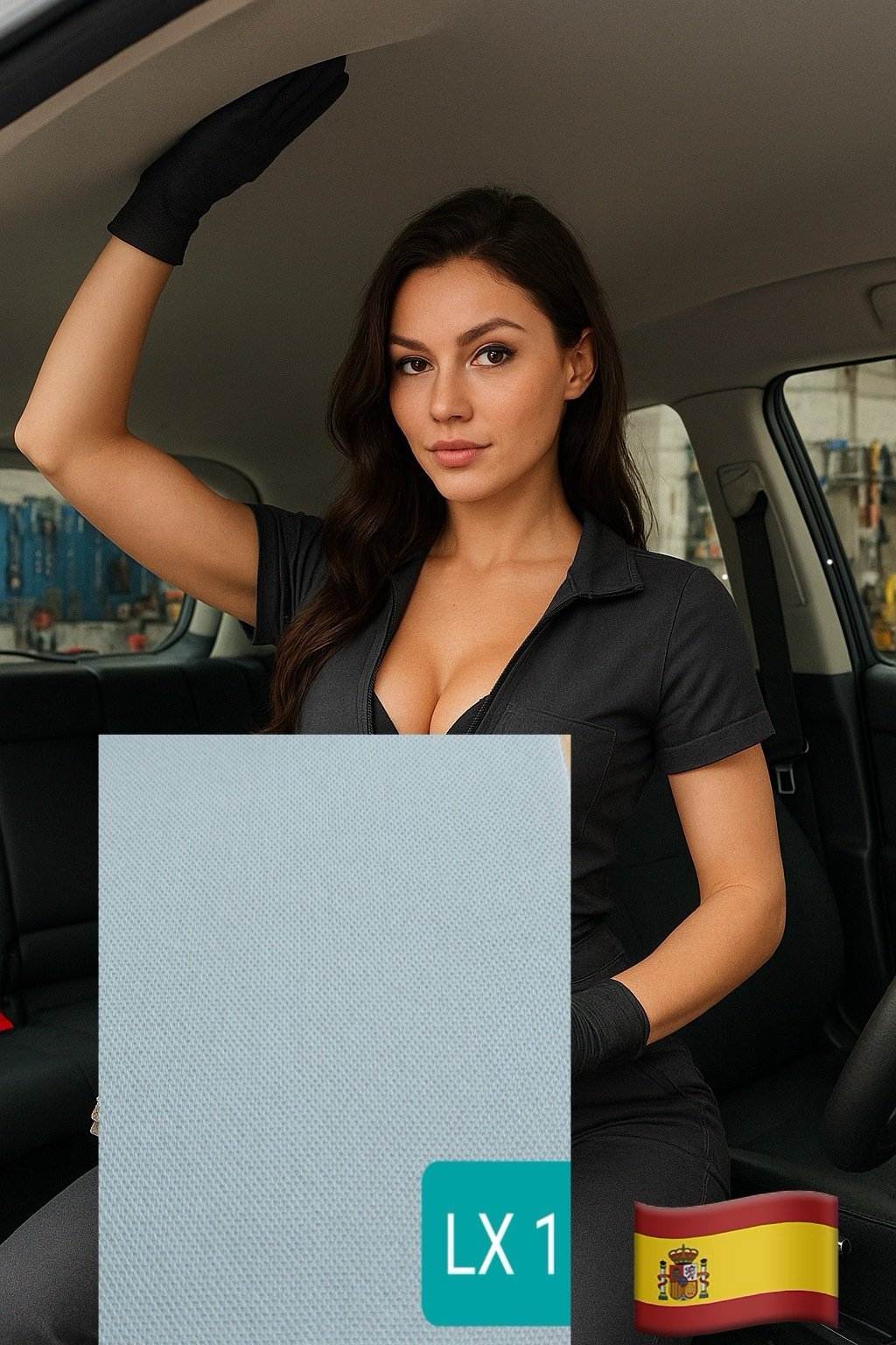 Color LX1/ KIT PARA TAPIZAR TECHOS DE COCHE (2m de tela Con foam/3mm+1L Pegamento) - Imagen 2