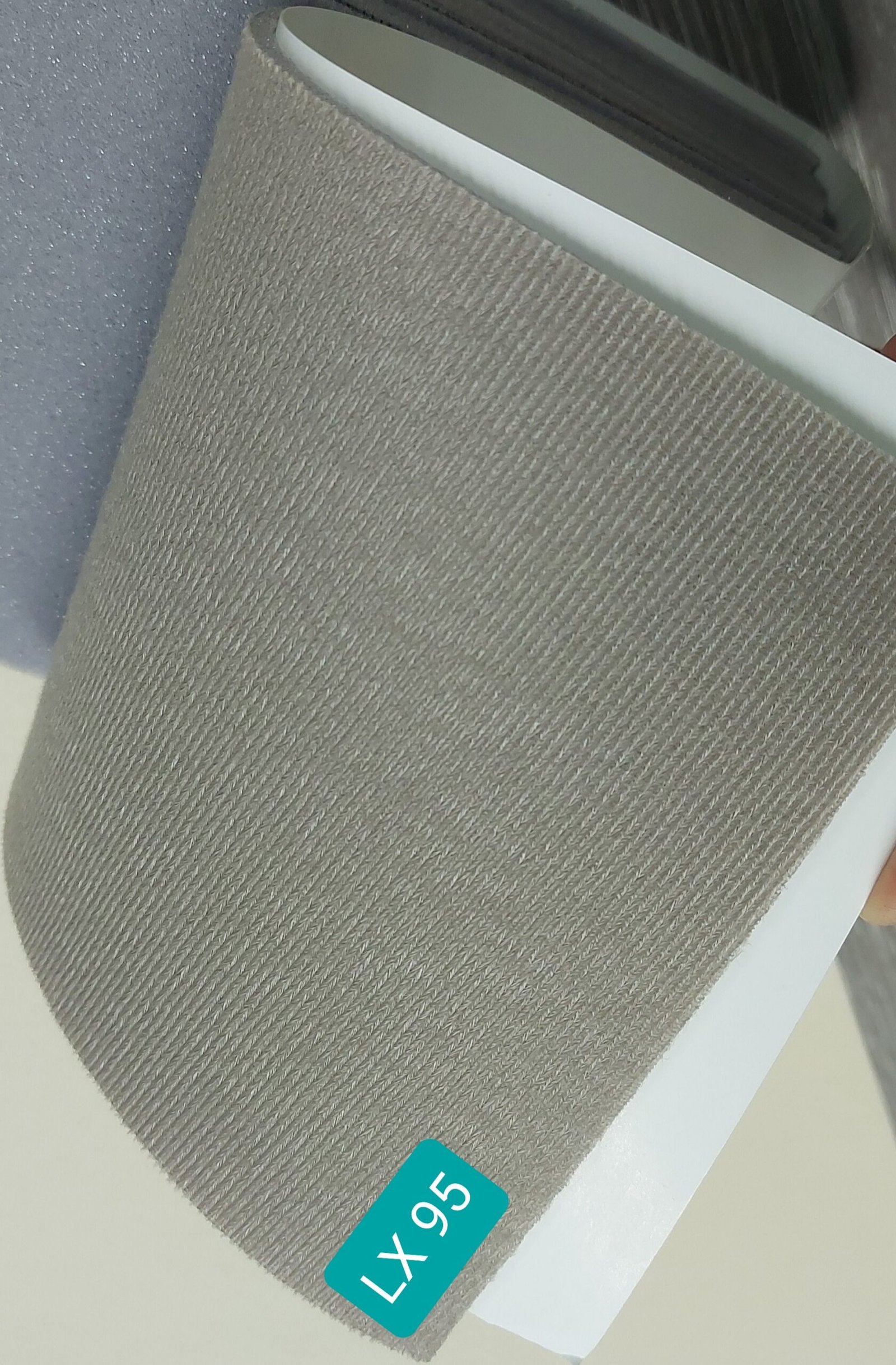 Tela para tapizar techo de coche gris claro con espuma de 3/4 mm