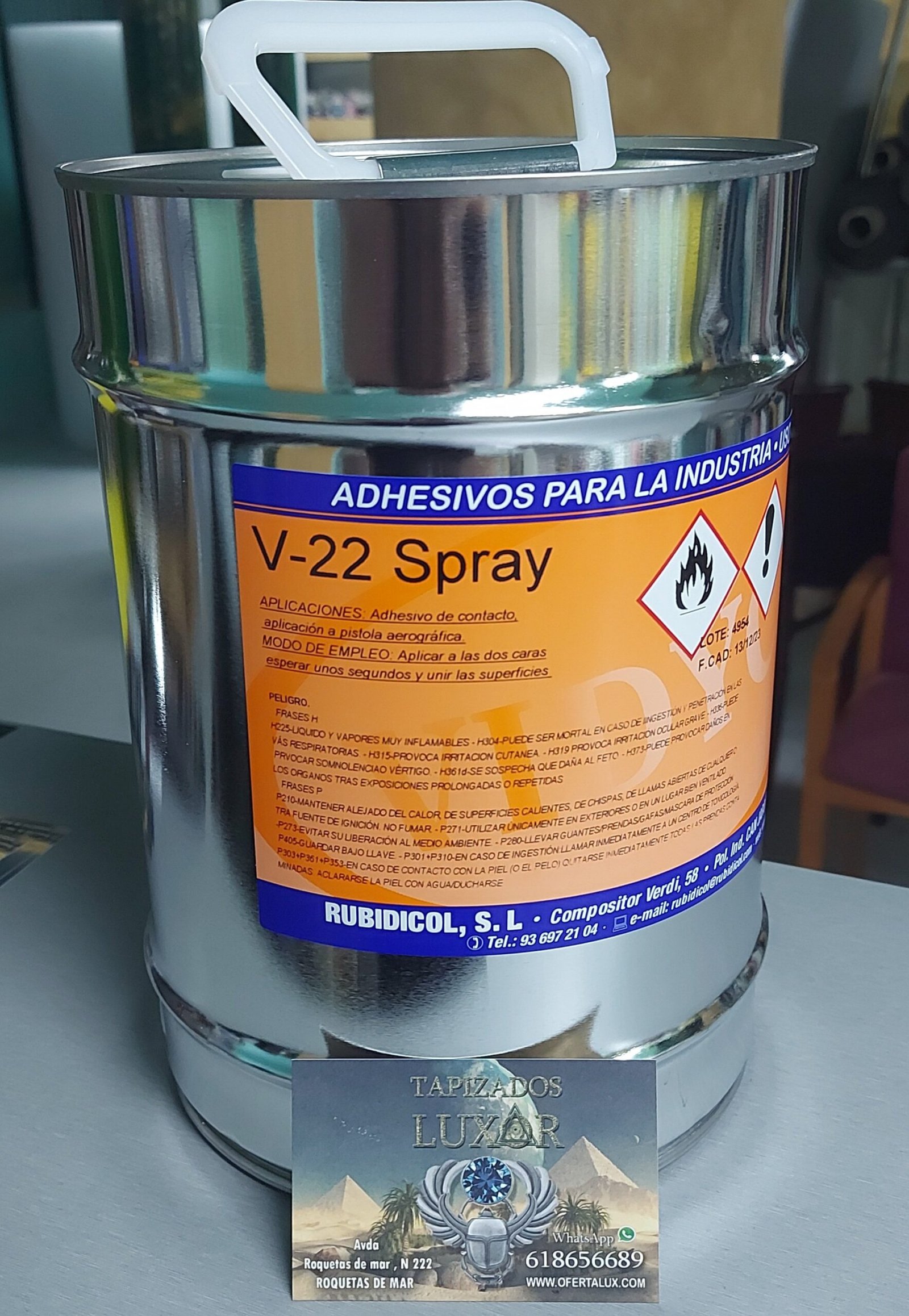 5 Litros/ COLA de ALTA TEMPERATURA/ Para AUTO/Aplicación a PISTOLA Vidycol