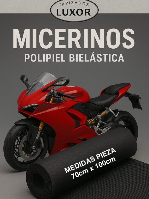 1 Pieza 70cm x 100cm/ Polipiel Bielástico Antideslizante para asientos de moto/ Modelo MICERINOS